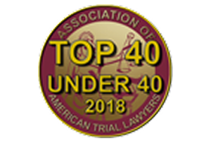 Top 40 Under 40 2018 Trial Lawyer's College Badge
